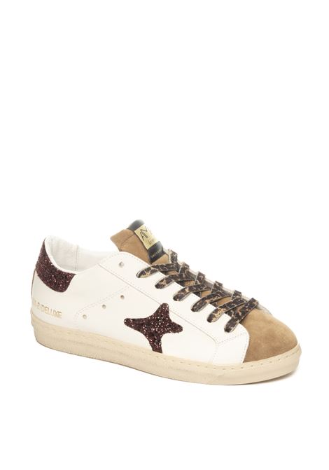 animalier/white glitter logo sneaker AMA BRAND DELUXE | 2909SNK-LEOPARD/BIAN